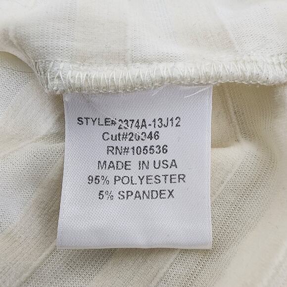 Slinky Brand Top Womens 2X Ivory Tiered Layered Ruffle Scoop Neck Boho Blouse 90 - Picture 9 of 11